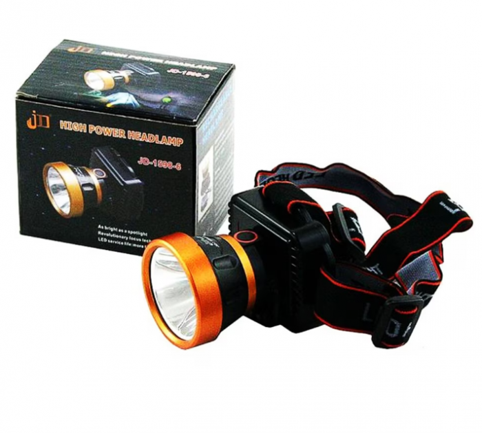 Lanternă de Cap Buxton, LED, Reîncărcabilă, Impermeabilă, Negru - Engross [1]