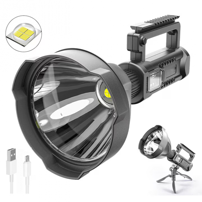 Lanterna LED portabila cu trepied, functie de Powerbank, incarcare USB, 4 moduri de iluminare, Waterproof-engross [12]