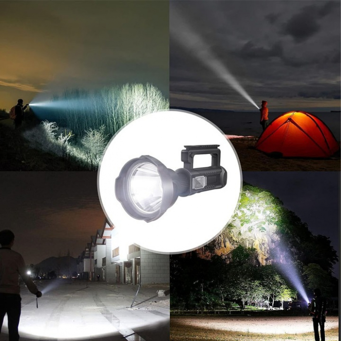 Lanterna LED portabila cu trepied, functie de Powerbank, incarcare USB, 4 moduri de iluminare, Waterproof-engross [18]
