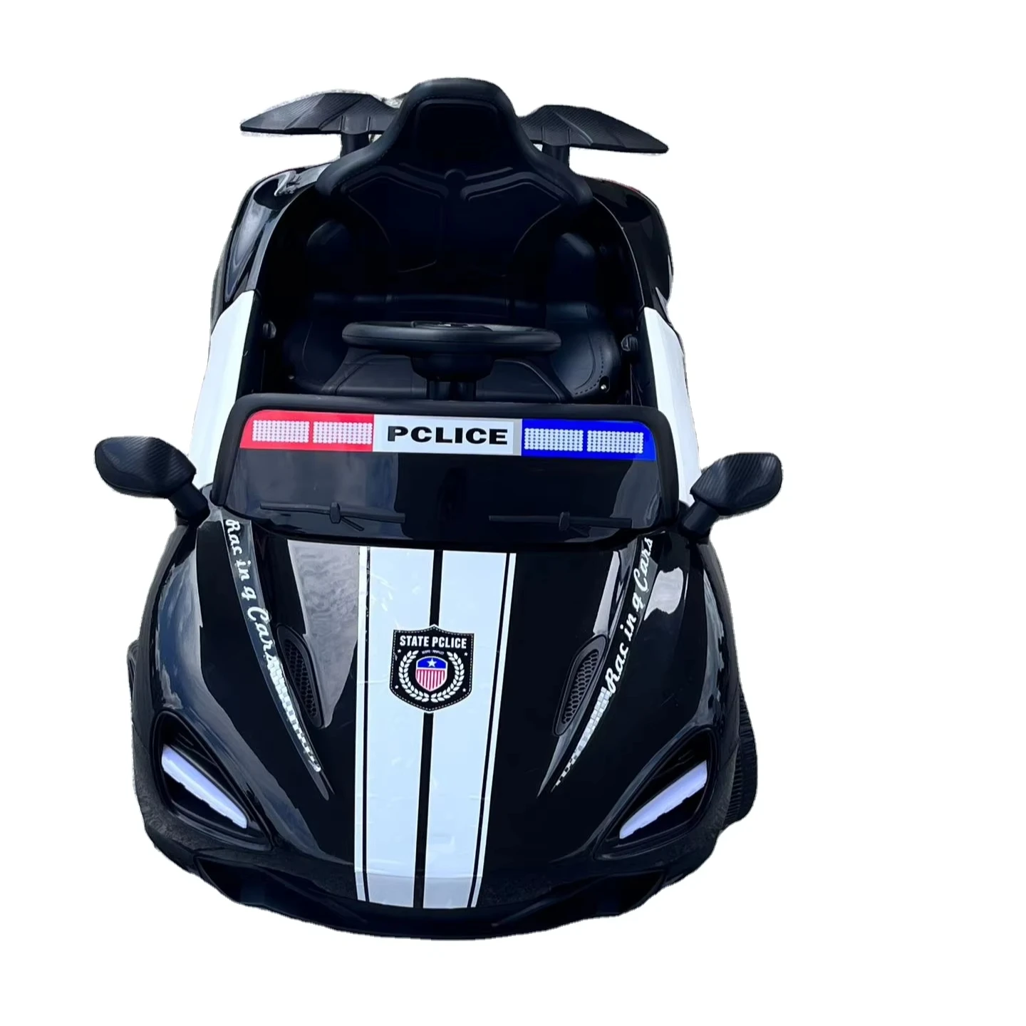 Masina electrica de politie pentru copii intre 2-5 ani, 6V, 3 viteze, 86x 56x 39 cm, telecomanda, engross [2]