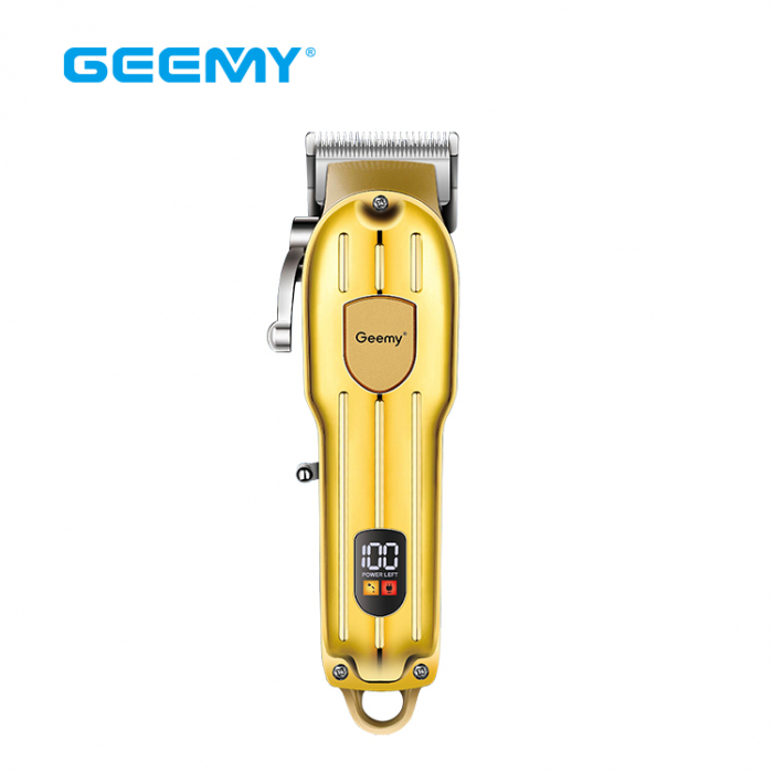 Masina tuns profesionala GM-6695, cu acumulator, carcasa metalica, cu afisaj, cu 4 piepteni, gold- engross [2]
