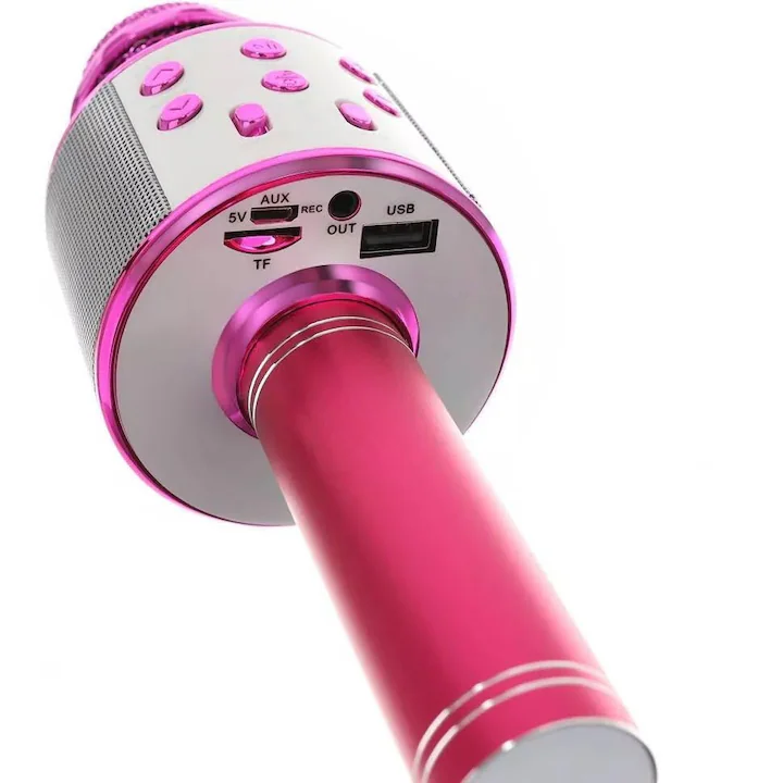 Microfon Karaoke Wireless cu Boxă Bluetooth – Sunet Puternic, Design Compact, Efecte Echo și Bass Ajustabil engross [17]