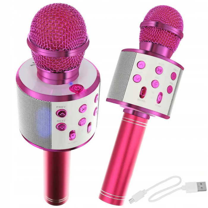 Microfon Karaoke Wireless cu Boxă Bluetooth – Sunet Puternic, Design Compact, Efecte Echo și Bass Ajustabil engross [9]