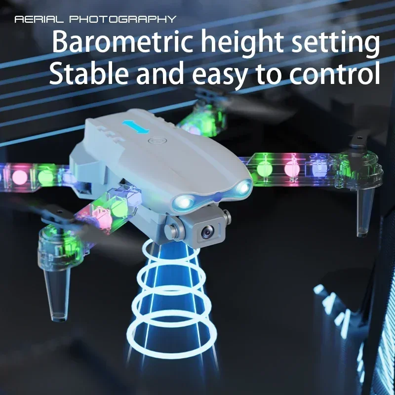 Mini Dronă Pliabilă E99 Pro Max Light Edition – Cu 2 Camere HD, Brate LED Colorate, 100m Rază, 2 Baterii 1800mAh emgross [6]