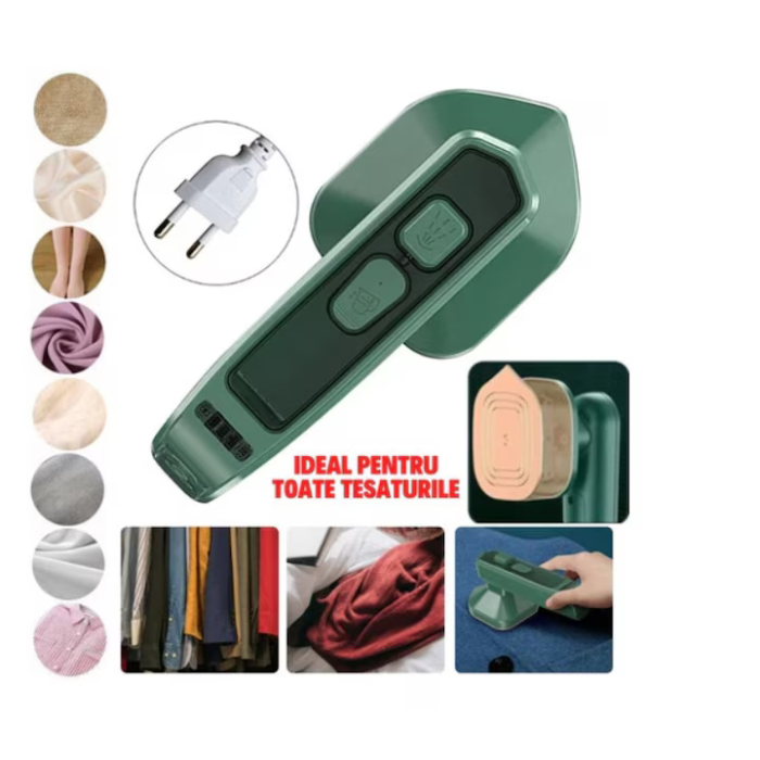 Mini Fier de Călcat Ultra-Portabil 2-în-1, Călcare Uscată/Umedă, 30W, 220V, Design Compact pentru Călătorii și Uz Casnic [3]