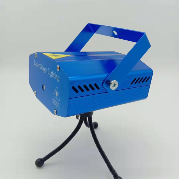 Mini Laser Show Compact – Lumină Verde 50mW și Roșie 100mW, 4 Butoane Control, Albastru engross [3]