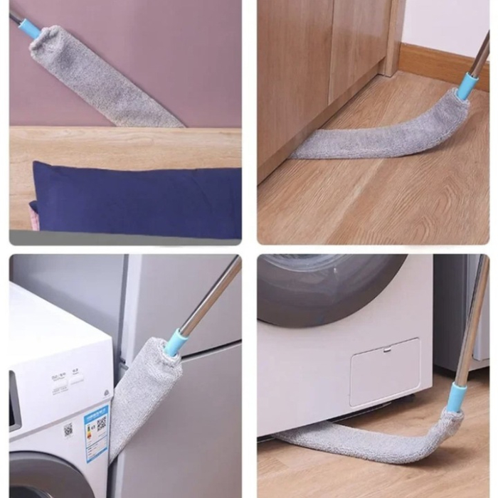 Mop flexibil multifuncțional, mâner telescopic 106–150 cm, lavetă microfibră 40 x 8,5 cm, metal și plastic [10]