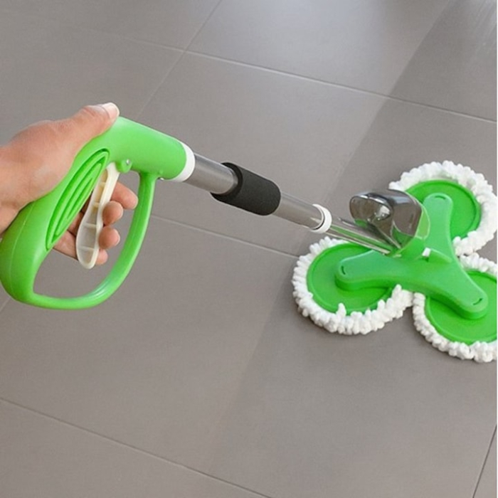 Mop triplu rotativ cu pulverizator, 3 capete rotative, rezervor 600 ml, ABS/PP/oțel inoxidabil [6]