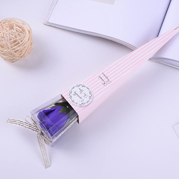 Pachet cu 12 Trandafiri de sapun parfumati, ambalati individual, Multicolor, engross [10]