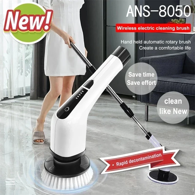 Perie Electrică Rotativă Multifuncțională cu 9 Capete, 2 Viteze și Mâner Extensibil 137 cm – Vânzare engros [5]