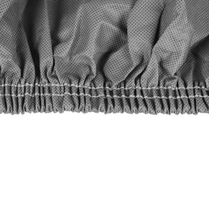 Prelată auto impermeabilă 480x175x120 cm, material PP netesut, protecție UV, fixare cu benzi elastice și curele, geantă depozitare inclusă, gri [6]