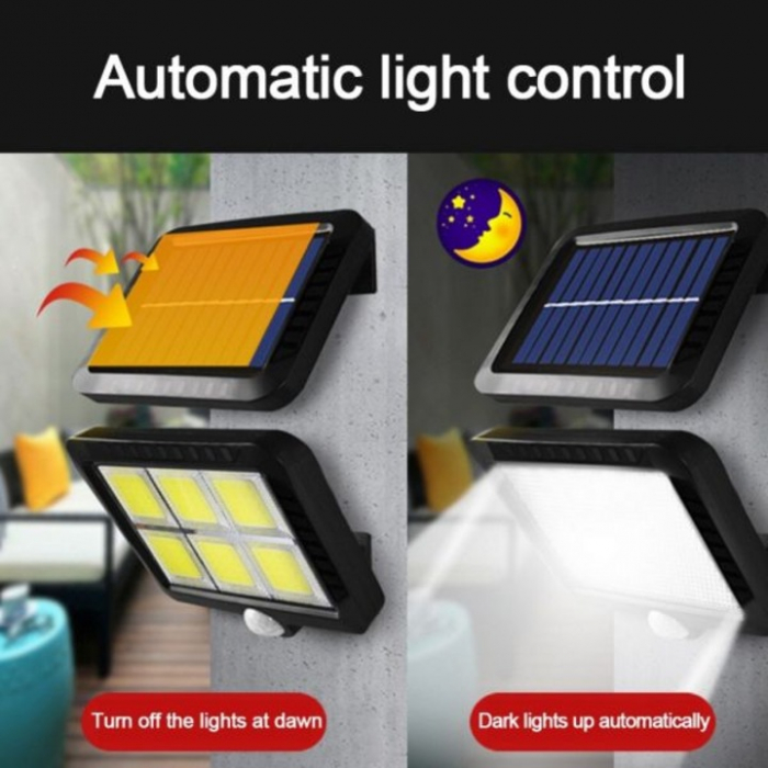 Proiector LED Solar Duo 220 lm, Lumină Rece, Senzor Mișcare, IP44 engross [2]