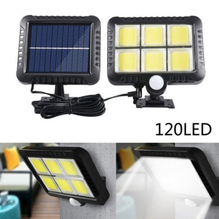 Proiector LED Solar Duo 220 lm, Lumină Rece, Senzor Mișcare, IP44 engross [7]