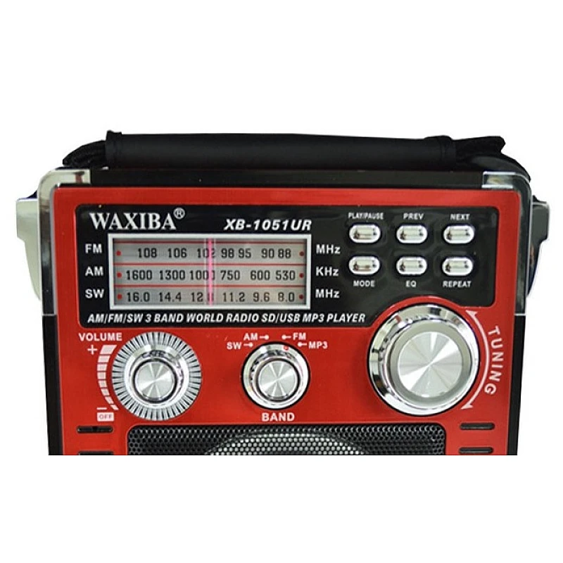 Radio FM Portabil pe 3 Benzi FM/AM/SW Port USB Intrare Card SD Design compact Albastru- engros [2]