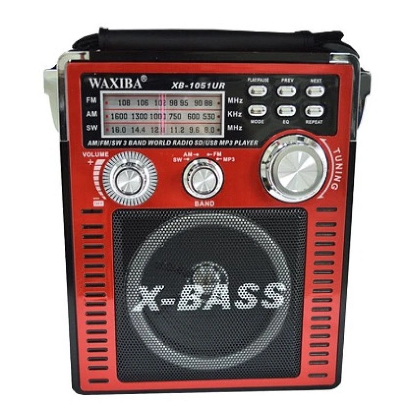 Radio FM Portabil pe 3 Benzi FM/AM/SW Port USB Intrare Card SD Design compact Albastru- engros [1]