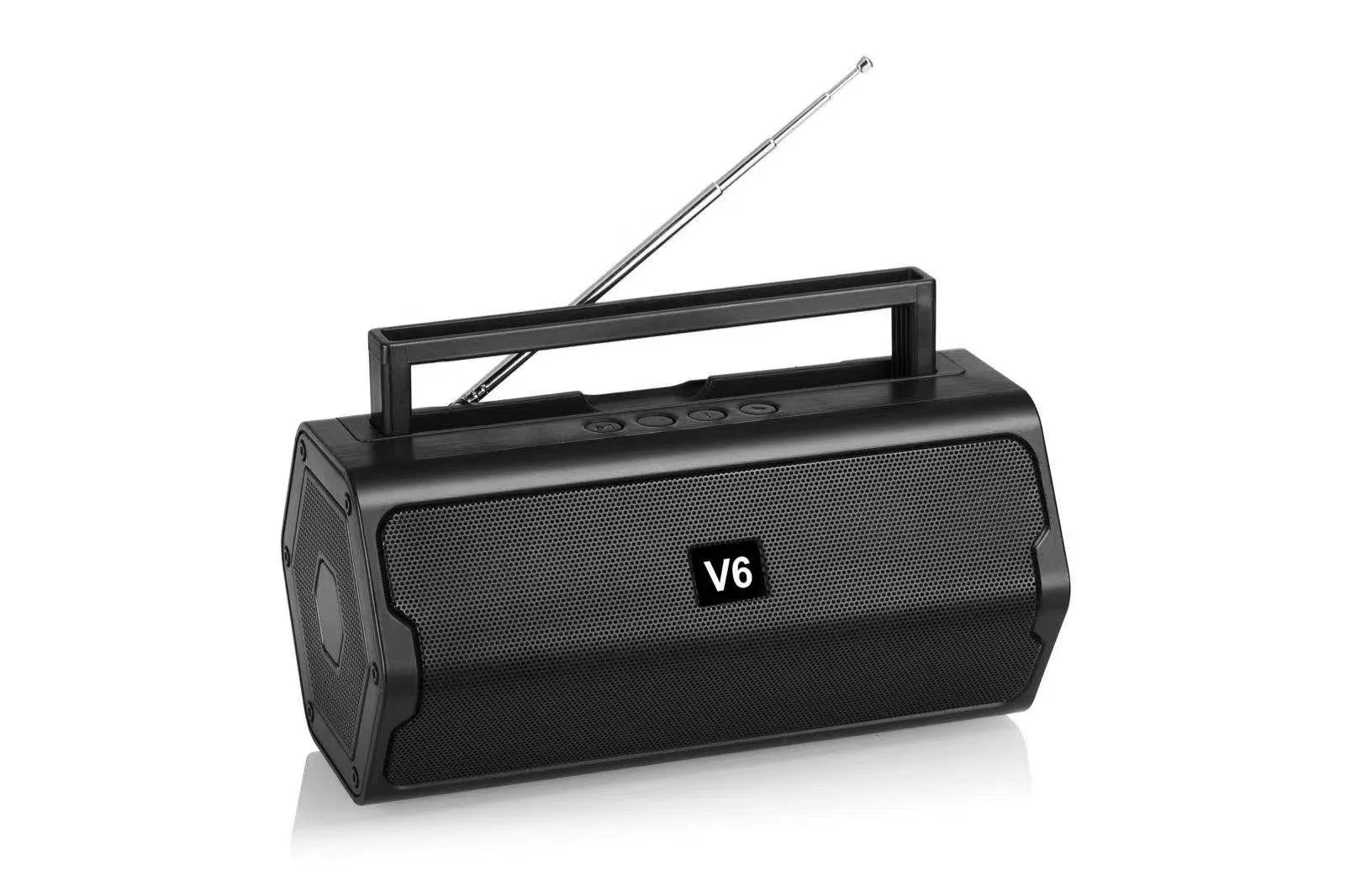 Mini Radio Portabil MP3 USB, FM – Negru, Baterie 1200 mAh engros [1]