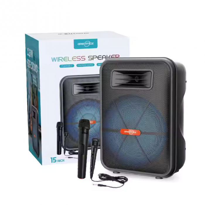 Boxă portabilă GTS-1882, 35W, baterie 1800 mAh, multifuncțională cu FM, TWS și lanternă engross [1]