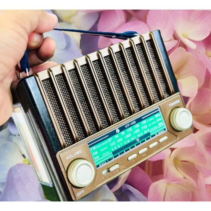 Radio Portabil Multifuncțional KTF-1428 FM/AM/SW, Bluetooth, Panou Solar, USB/TF, Lanternă, Design Retro engross [5]