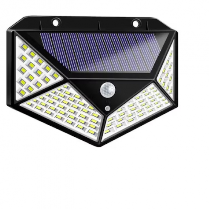 Lampa Solară 100 LED-uri cu Senzor de Mișcare, Model Nou, Rezistentă la Apă, 3 Moduri de Iluminare, Autonomie Mare - Ideală pentru Grădină și Spații Exterioare” engross [1]