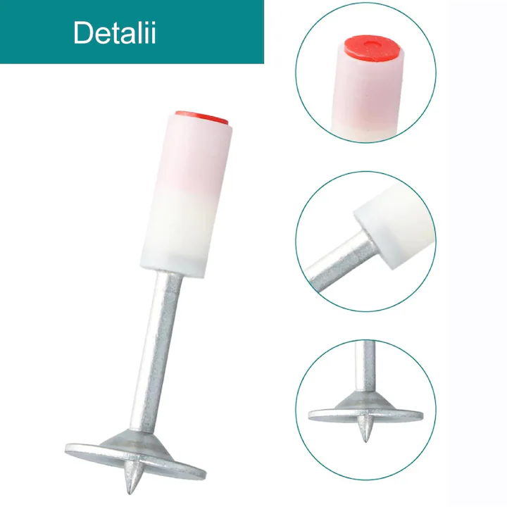 Set 50 Cuie Rotunde pentru Pistol Pneumatic de Batut Cuie in Beton si Metal, Calibru 7.2 mm [4]