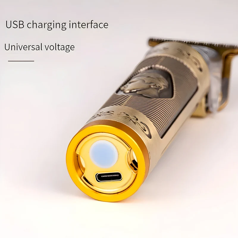 Set aparat de tuns vintage 3 in 1, Reincarcare USB, Multifunctional, Otel Inoxidabil-engross [4]