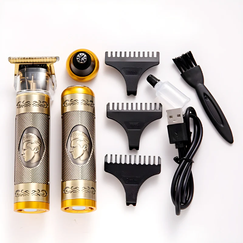Set aparat de tuns vintage 3 in 1, Reincarcare USB, Multifunctional, Otel Inoxidabil-engross [8]