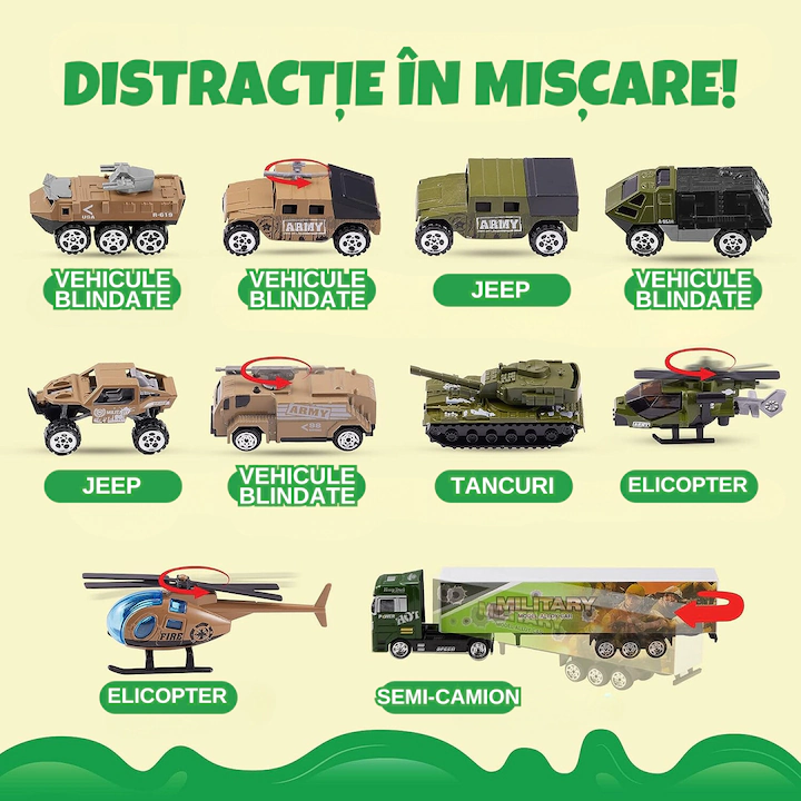 Set Camion Trailer de Jucărie 12 Piese – Interactiv, Fricțiune, Mecanism Pull-Back, 3–7 Ani [2]