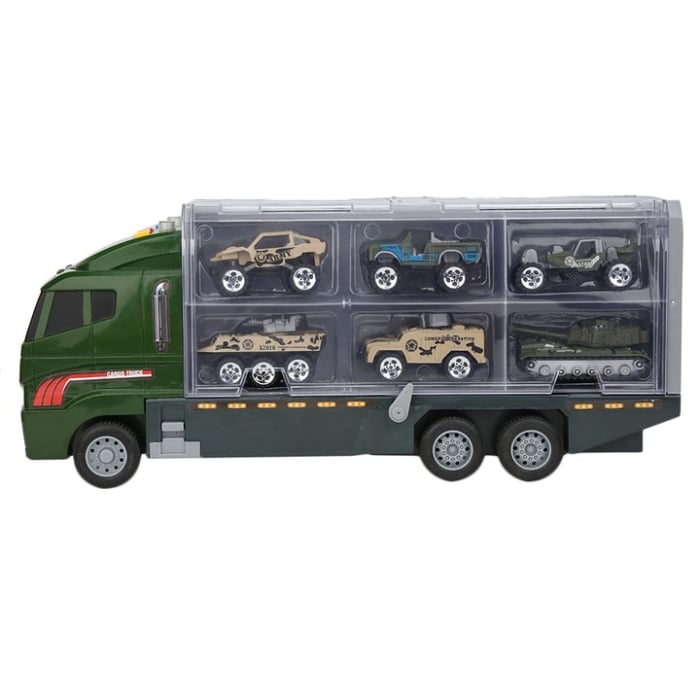 Set Camion Trailer de Jucărie 12 Piese – Interactiv, Fricțiune, Mecanism Pull-Back, 3–7 Ani [4]