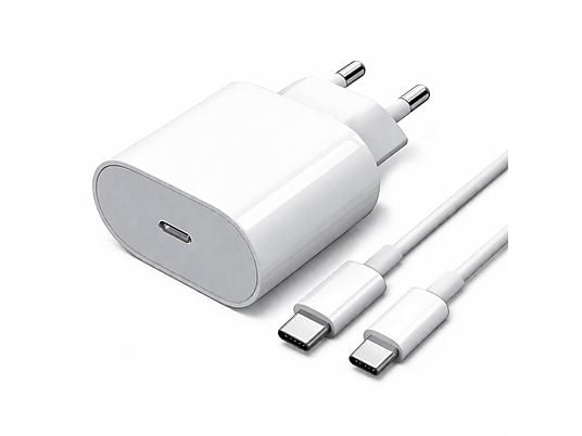 Set Încărcător Rapid USB-C + Cablu USB-C, 35W, Fast Charge, Adaptor de Rețea pentru Încărcare Rapidă, Compatibil cu Smartphone, Tabletă și Alte Dispozitive USB-C, Alb [2]