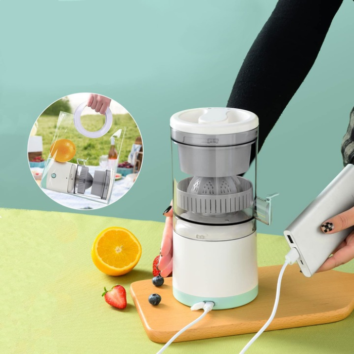Storcător Electric de Citrice, Portabil, Alimentare USB, 45W, Turcoaz, Ușor de Folosit, Ideal pentru Suc Proaspăt Acasă sau în Călătorii [9]