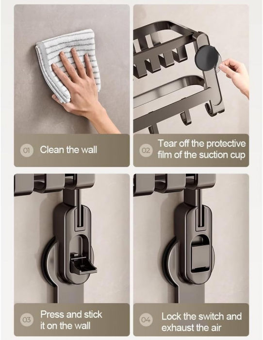 Suport Rabatabil pentru Prosoape, Inox, Gri – Spațios, Elegant și Rezistent la Rugină engross [4]