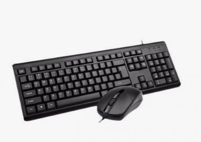 Set Tastatură și Mouse cu Fir T15 – USB, Ergonomic, Negru – ENGROS [1]