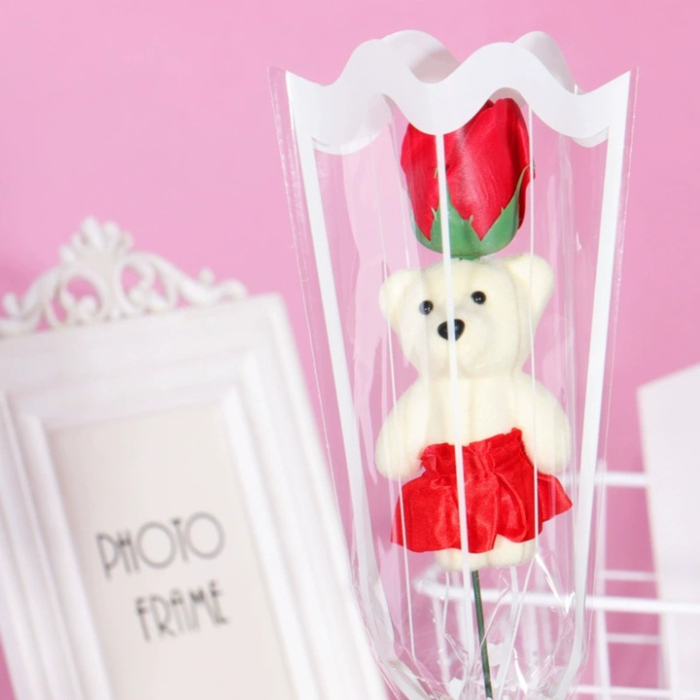 Trandafiri Artificiali cu Ursuleți de Plus – Cadouri Elegante pentru Nuntă, Aniversări, Valentine’s Day și Evenimente Speciale engross [10]