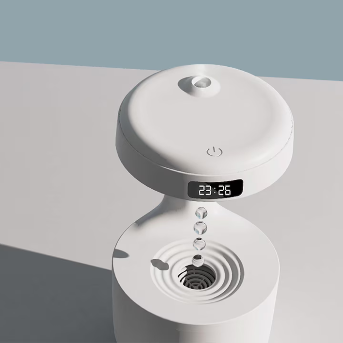 Umidificator Anti-Gravity Ultrasunete 800ml cu LED, Funcție Anti-Dry și Lumină Ambient – Alb Mat engross [5]