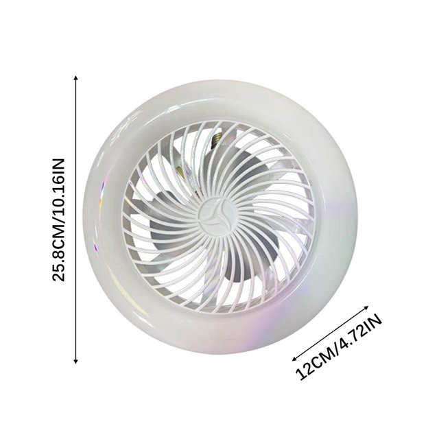 Ventilator de Tavan cu LED, 30W, Telecomandă, 3 Trepte de Viteză, 3 Moduri de Iluminare, Flux Luminos 3600 lm, Funcție Timer și Sleep, Funcționare Silențioasă, Alimentare 85-265V, Alb [4]