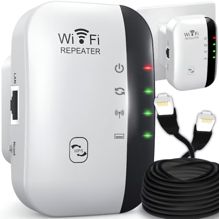 Amplificator Semnal WiFi 2.4GHz, 300Mbps, Rază 100m, 2 Antene, Mod Repetor/AP, LAN, Alb engross [5]