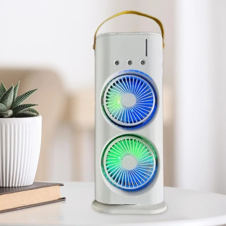 Aparat de aer condiționat portabil de birou, cu umidificare și telecomandă, ventilator 3 în 1, răcire eficientă, consum redus, design compact, alb [4]