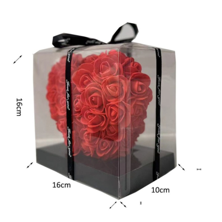 Aranjament Floral Inimă 15 cm cu Trandafiri din Spumă – Cadou Handmade în Cutie Premium engross [1]