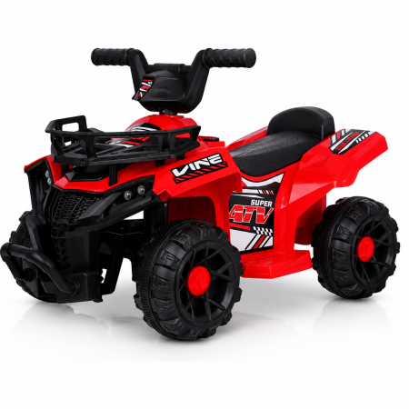 Motociclete si masini electrice copii - ATV Electric Reîncărcabil pentru Copii, 68 x 46 x 40 cm, Baterie 6V 4.5Ah, 4 Roți pentru Siguranță și Stabilitate, Viteză 3-5 km/h, Sarcină Maximă 35 kg, Rosu