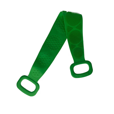 Banda exfoliere și spălare corp, Silicon moale și durabil, Curățare profundă, masaj și relaxare, 2 fețe striate, 60 x 10 cm [4]