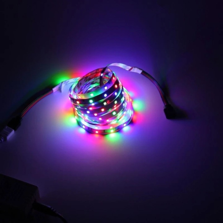 Bandă LED RGB Multicolor cu Telecomandă – 5m/10m, 12V, 60 LED-uri/m, Rezistentă la Apă engross [7]