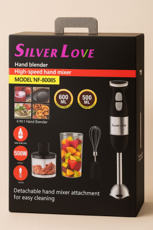 Blender 4-in-1 500W, Mixer Vertical cu Tocător și Cana 600ml engross [8]