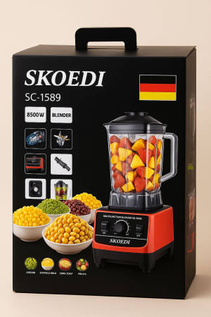 Blender Profesional 2 în 1, 2.5L, 8500w, 32.000 RPM, 15 Viteze, 6 Lame Inox engross [1]