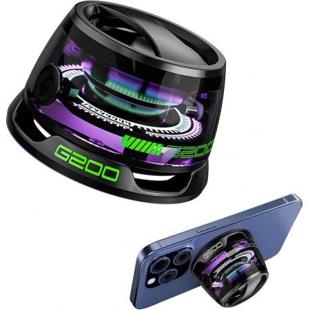 Boxe Audio - Boxă Bluetooth Rezistentă la Apă IPX7 – Iluminare RGB, Sunet 3D, TWS Dual Channel, Magnetică pentru Telefoane și Suprafețe Metalice, Negru