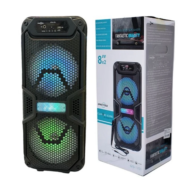 Boxe Audio - Boxa Portabila 8" GTS-1701 RGB cu Microfon engross