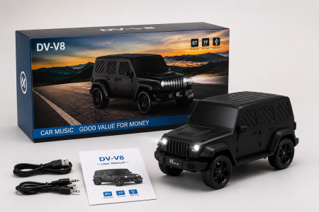 Boxă Portabilă Bluetooth, Design Off-Road 4x4, Sunet Stereo Hi-Fi cu Bass Puternic, Radio FM, Redare MP3 prin Bluetooth, USB și Card TF, Acumulator Reîncărcabil [2]