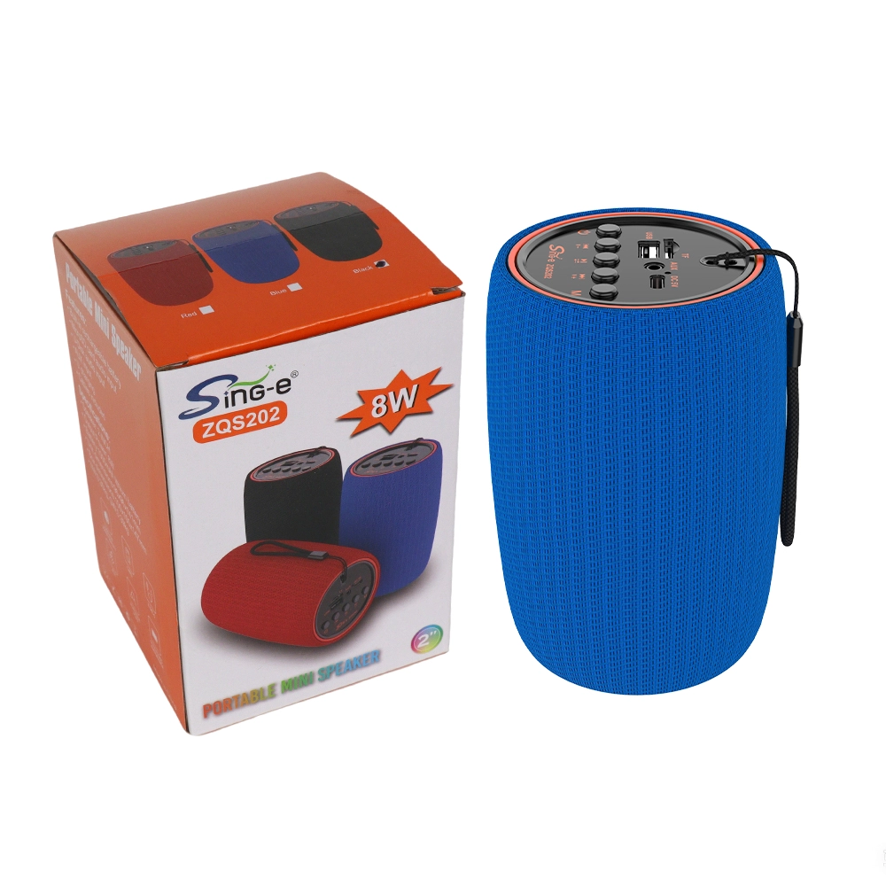 Boxă Portabilă Bluetooth ZQS202 – Multifuncțională, Sunet Puternic 8W, USB/TF/AUX/FM/TWS, Baterie 500mAh, Design Compact [3]