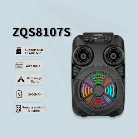 Boxă Portabilă Bluetooth ZQS8107S cu Subwoofer și Funcții Multiple Engross [2]