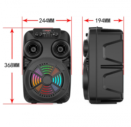 Boxă Portabilă Bluetooth ZQS8107S cu Subwoofer și Funcții Multiple Engross [1]