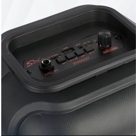 Boxa portabila cu microfon ZQS6227, 60W PMPO, BT/FM/USB/TWS, RGB Engross [4]